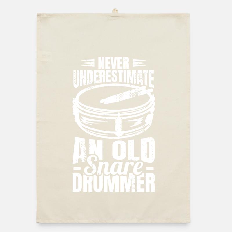 Never underestimate an old drummer Organic dish towel