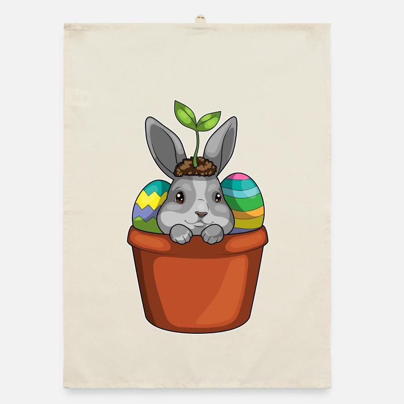 Printemps de Pâques Bunny Torchon bio