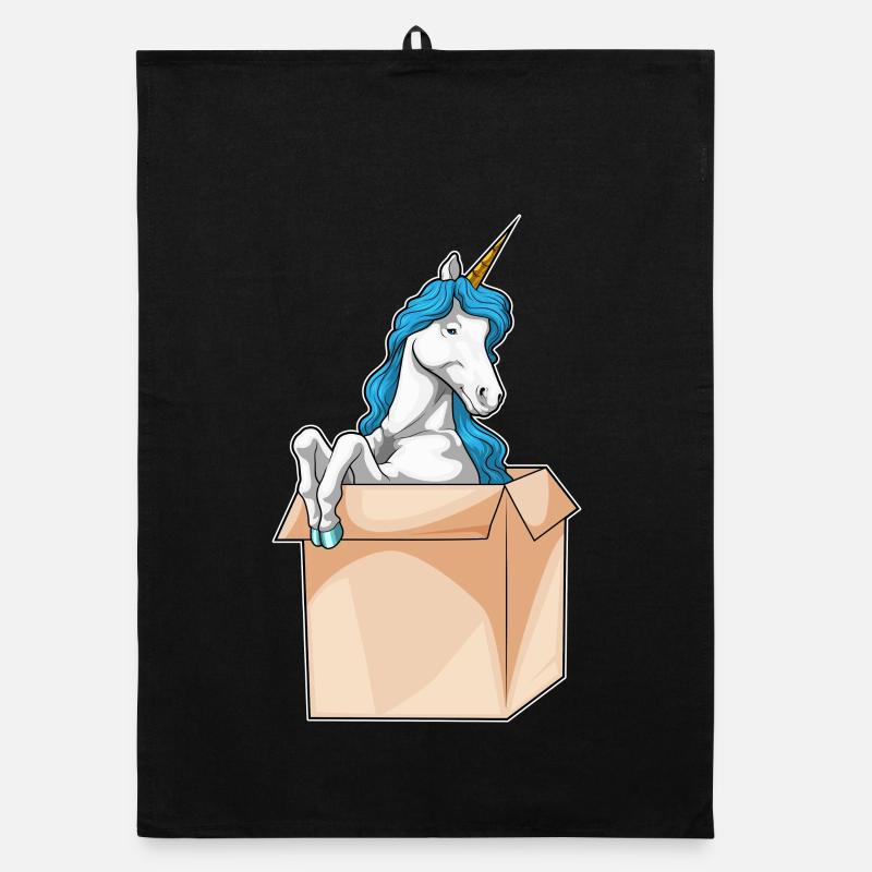 Einhorn Karton Organic Geschirrtuch