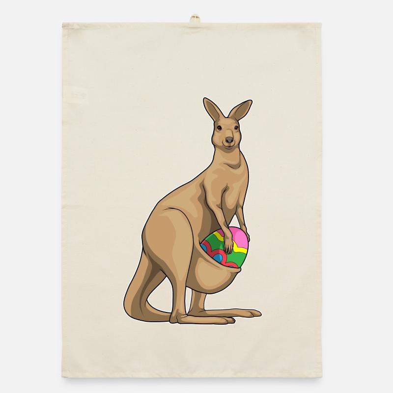 Kangaroo Easter Easter Egg Organic dish towel