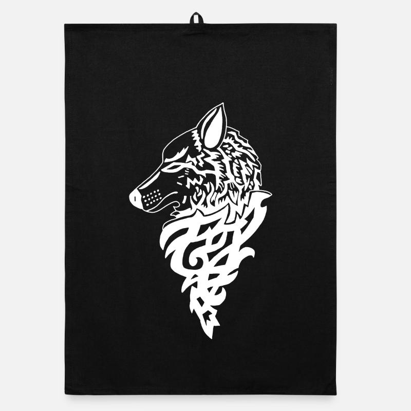 Weißer Wolf, Waldgenie Organic Geschirrtuch