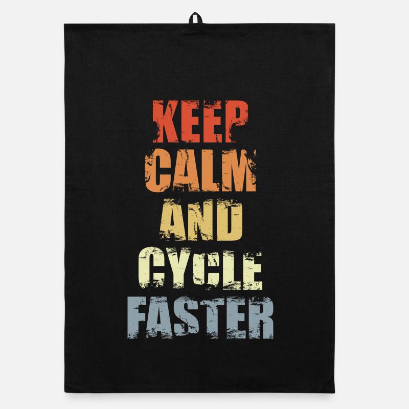 Calm cyclist Organic dish towel