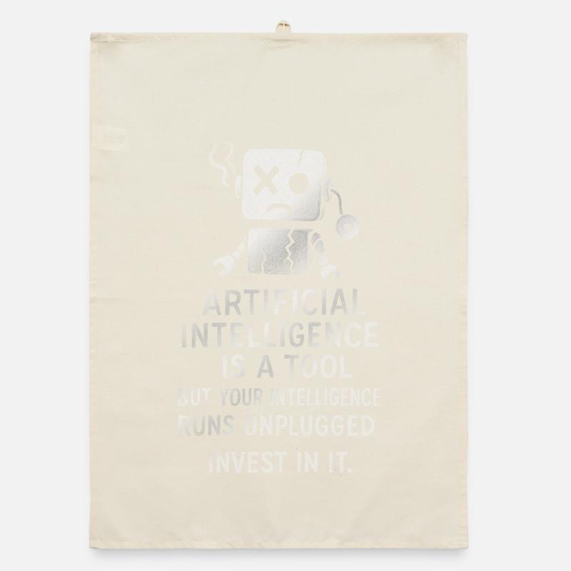 Künstliche Intelligenz Motivation Poster Organic Geschirrtuch