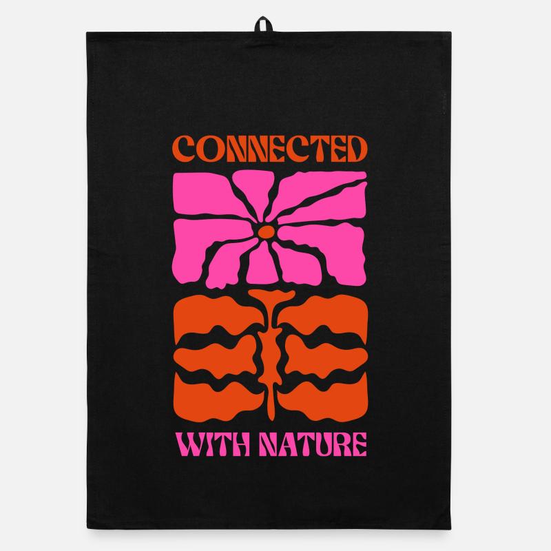 Connected With Nature Abstract Flower Organic dish towel