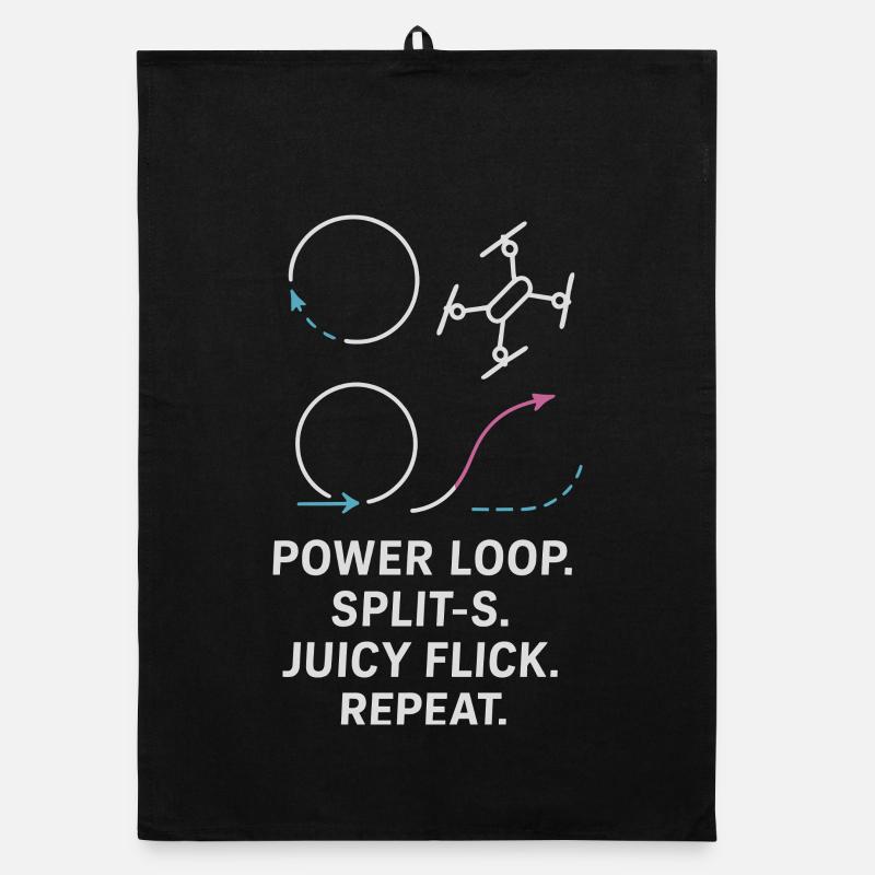 Power Loop Split-S Juicy Flick Repeat Organic dish towel
