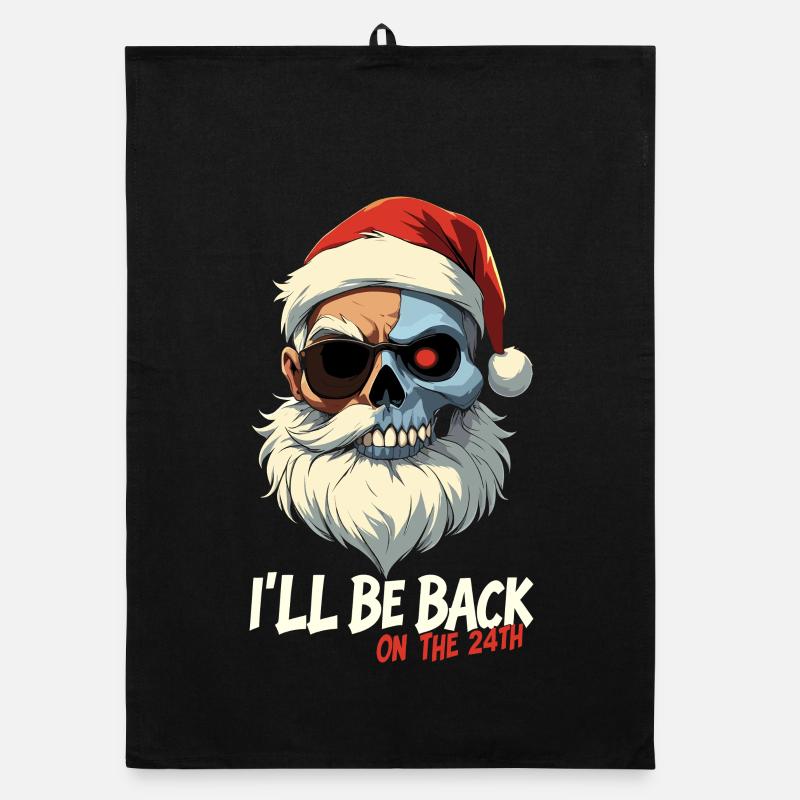 Terminator Santa be back Bescherung Organic Geschirrtuch