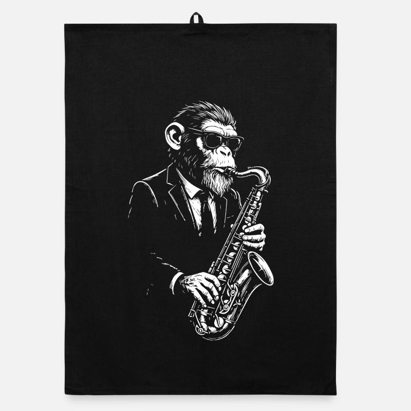 Saxophone Jazz Singe en Costume Torchon bio