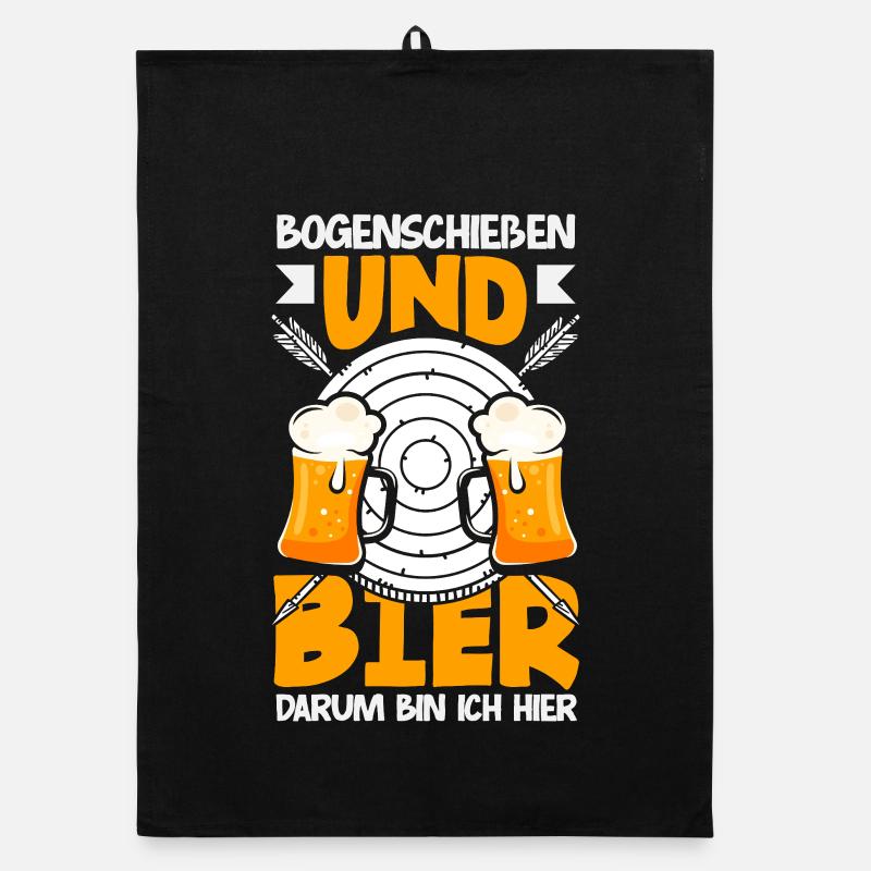 Ich gehe Bogenschießen Organic Geschirrtuch