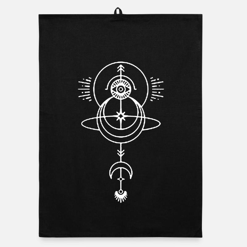White Magic Symbol Organic dish towel