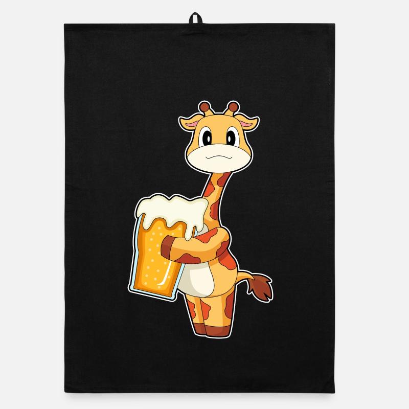 Giraffe Bier Organic Geschirrtuch