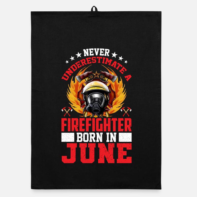 Feuerwehr Geburtstag Juni Organic Geschirrtuch