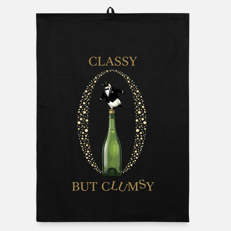 Classy Clumsy Penguin Organic dish towel