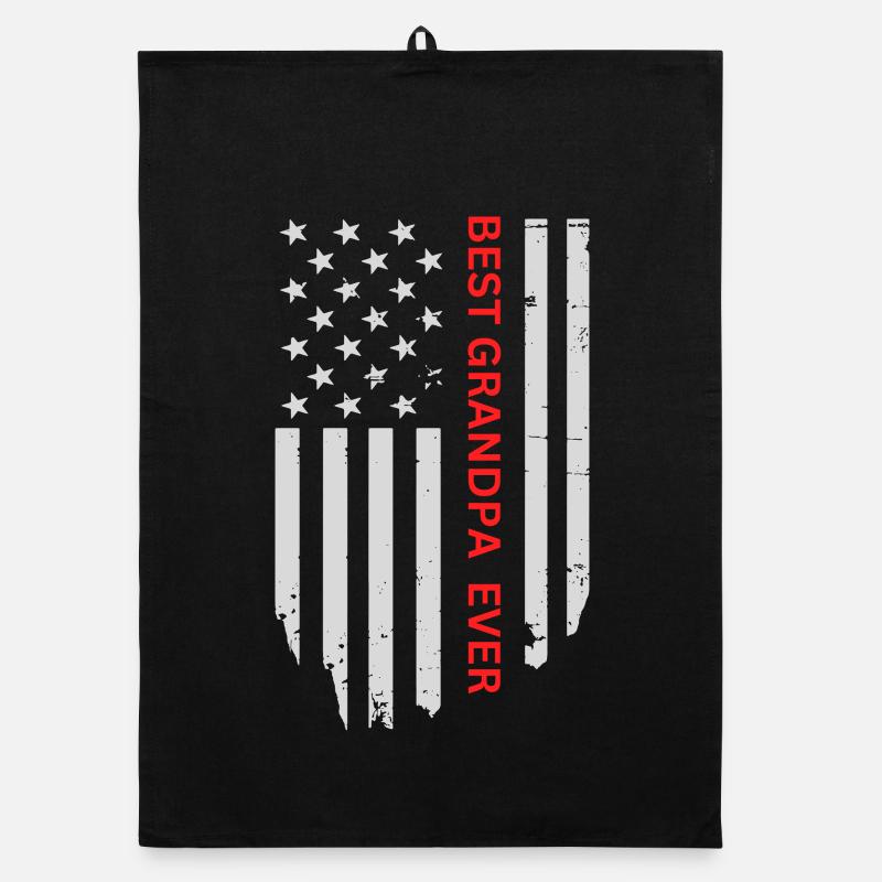 Bester Opa der amerikanischen Flagge Organic Geschirrtuch