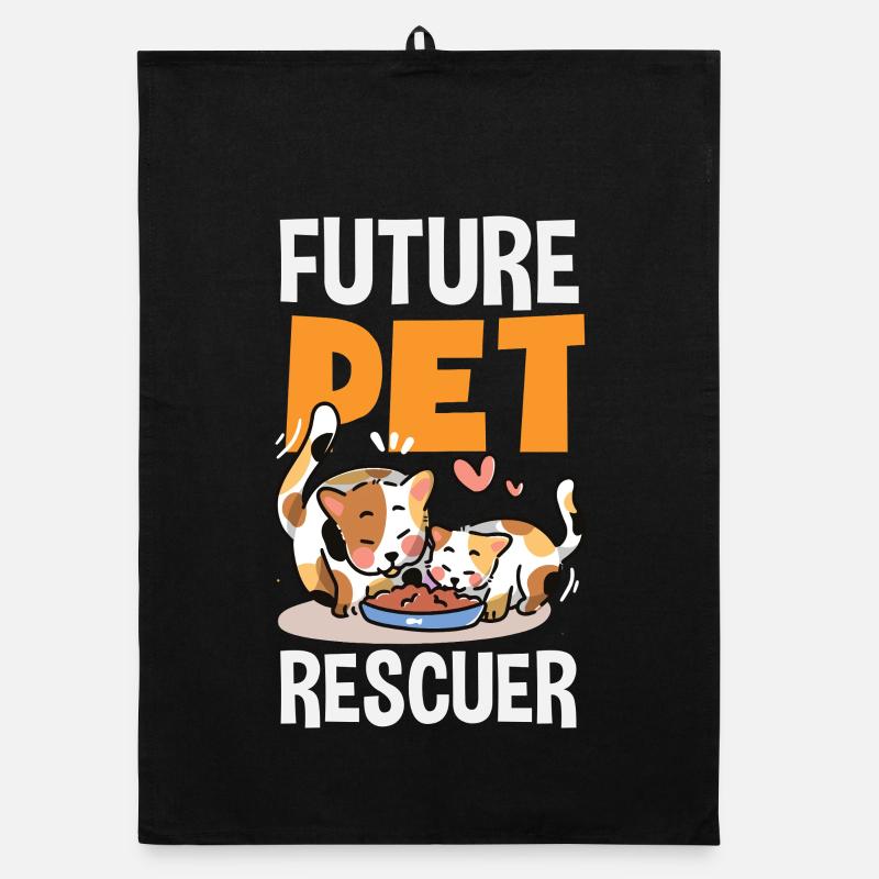 Future Animal Rescuer Adopt Animal Rights Organic dish towel