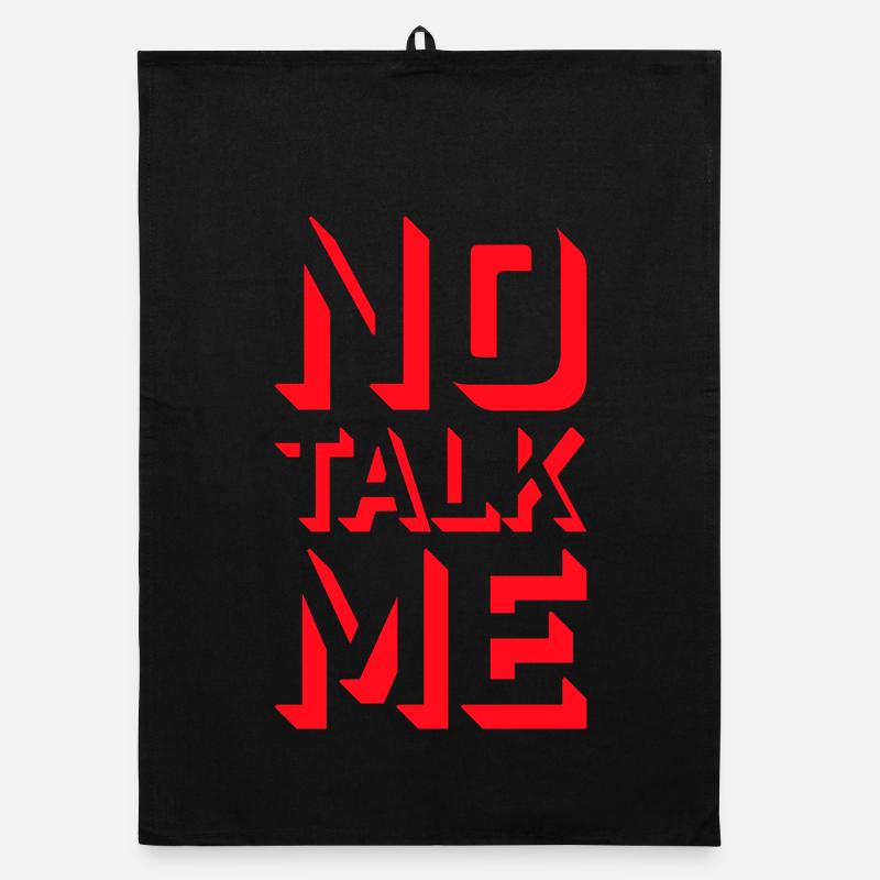 No Talk Me Funny Antisocial Introvert Mood Organic dish towel