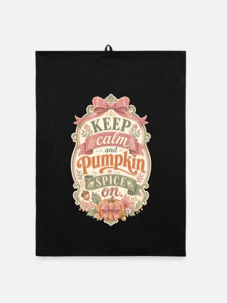 Pumpkin Spice - Organic Geschirrtuch - Schwarz