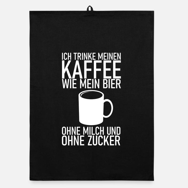 Schwarzer Kaffee Organic Geschirrtuch