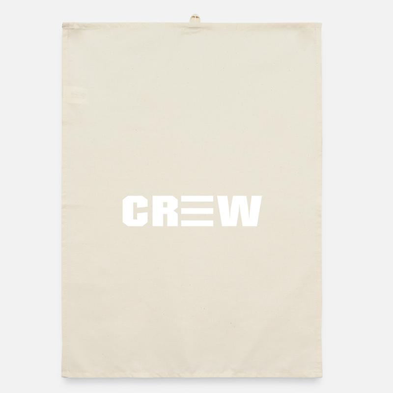 Crew white design - style for your team Organic dish towel