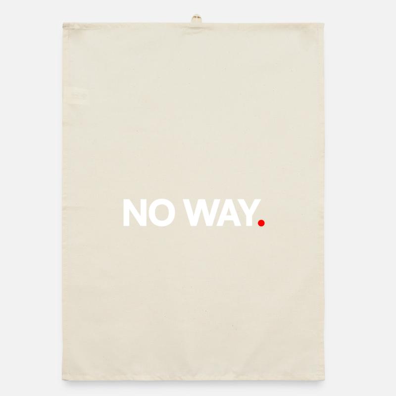 NO WAY | Expression humour minimaliste Torchon bio