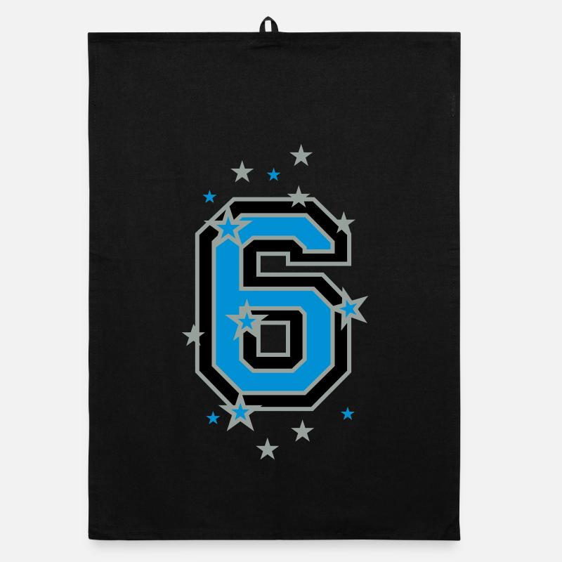 Le numéro 6, et les étoiles Torchon bio