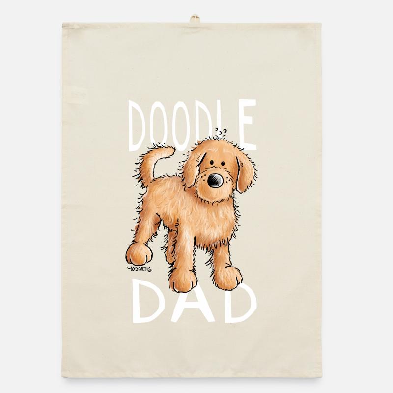 Doodle Dad - Goldendoodle - Dog Organic dish towel