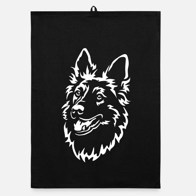 Harzer Fuchs Kopf "Black Edition" Organic Geschirrtuch