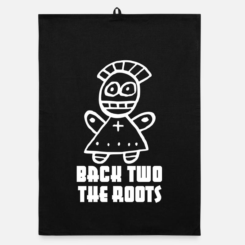 "Back two the Roots" cool saying Organic dish towel