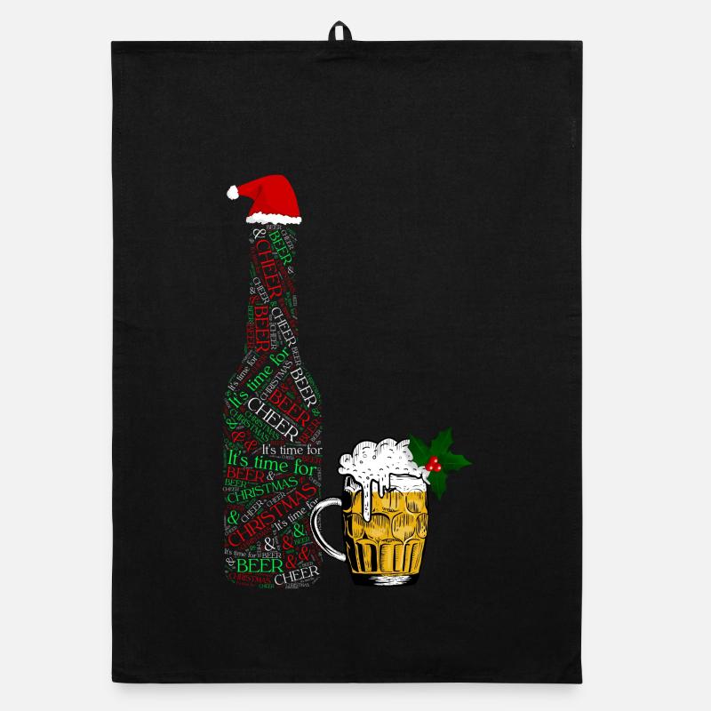 Bouteille de bière festive Torchon bio
