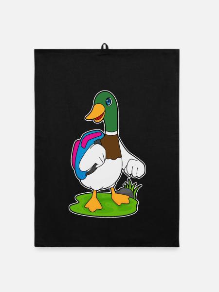 Duck Hiker Backpack Hiking - Organic dish towel - black - Front