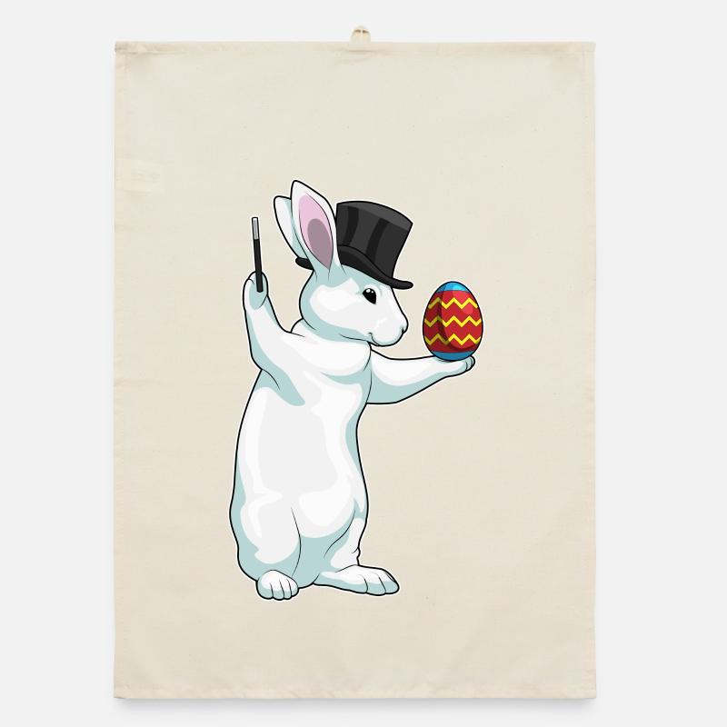 Bunny Easter Wizard Organic dish towel