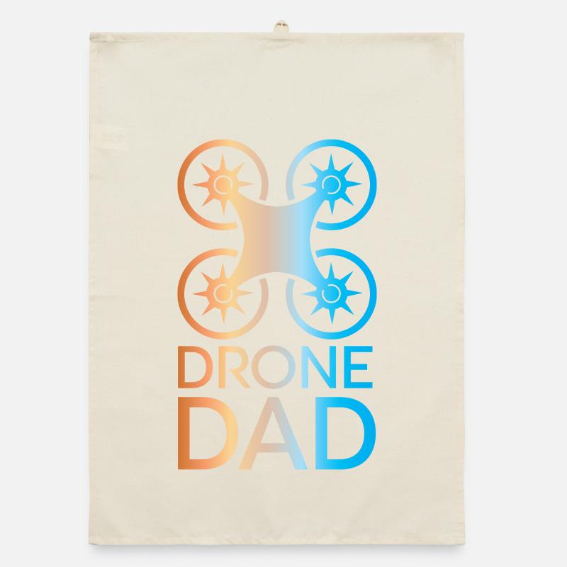 drone dad Farben Dronen Pilot Symbol icon Logo Organic Geschirrtuch