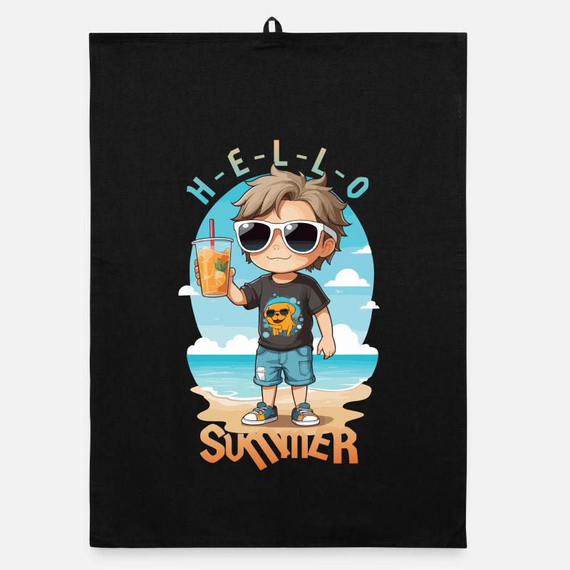 Hello Summer Organic dish towel