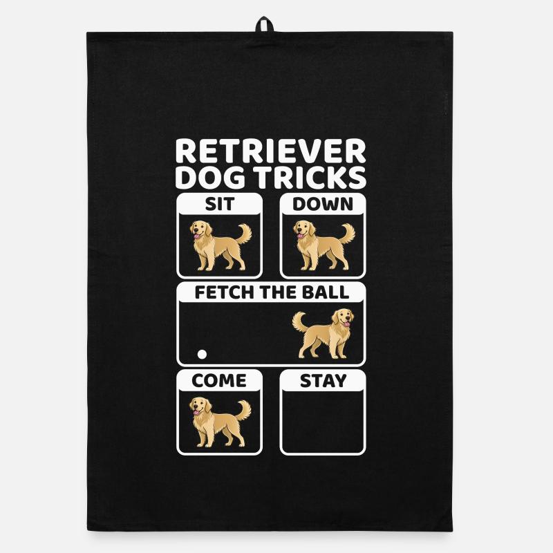 Golden Retriever Hund Organic Geschirrtuch
