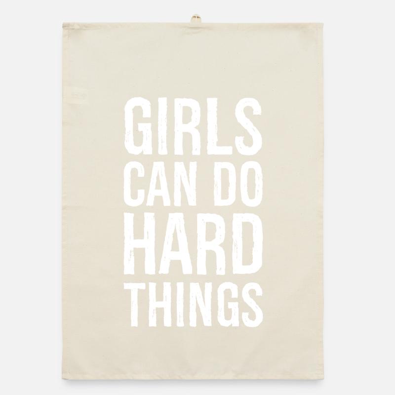 Mädchen können harte Dinge tun Organic Geschirrtuch