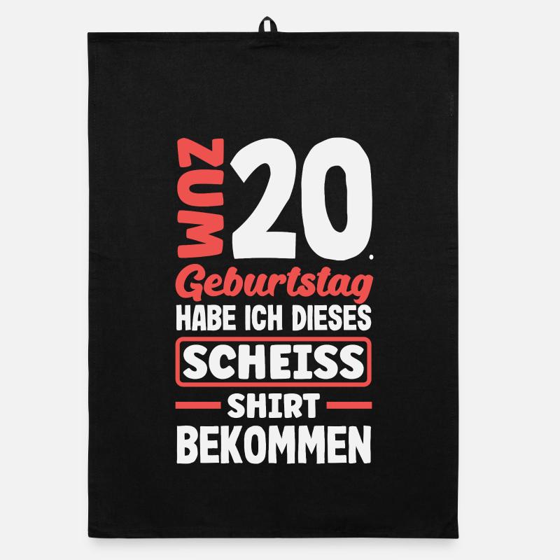 Funny 20th Birthday Gift Organic dish towel
