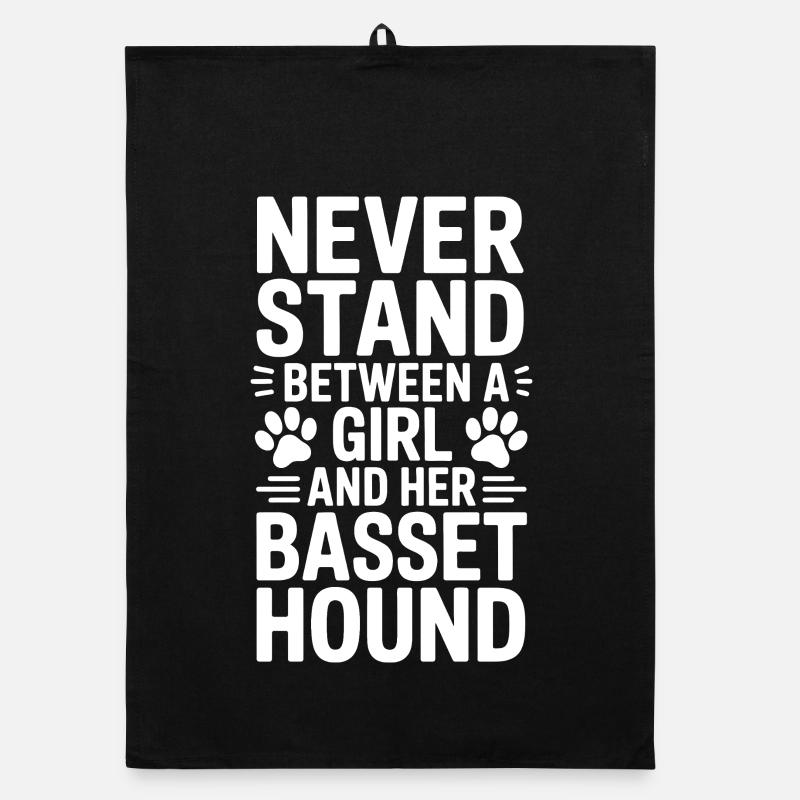 Basset Hound Spruch Mädchen Basset Hound Geschenk Organic Geschirrtuch