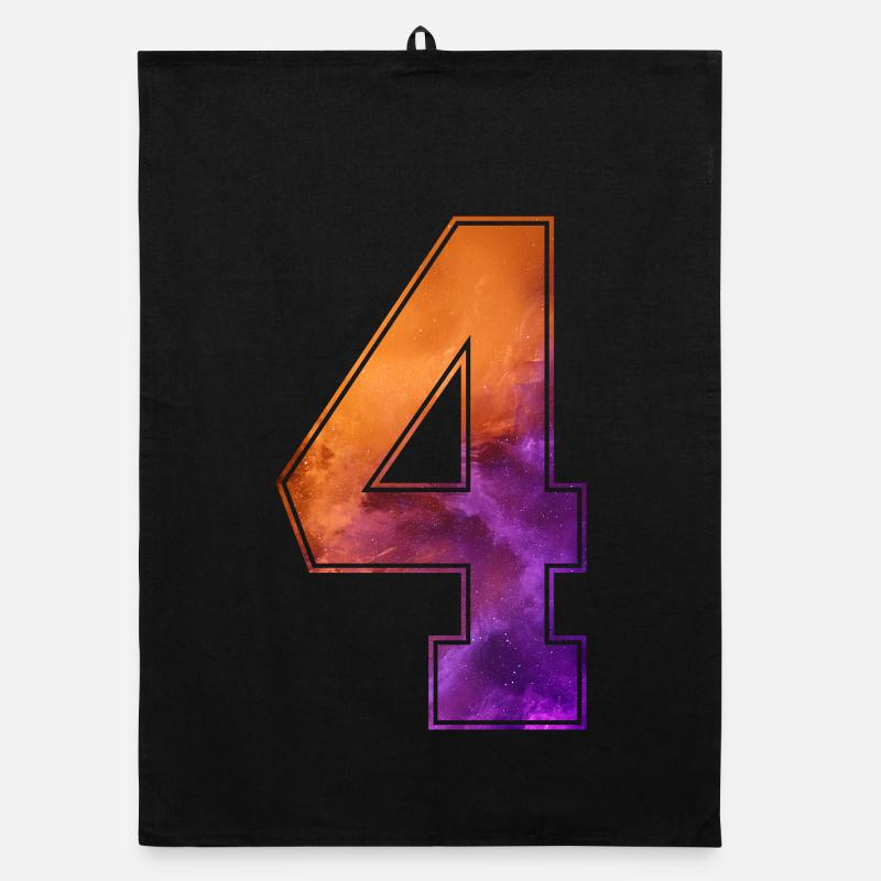 NON. 4 NUMÉRO 4 COLLÈGE 4E ANNIVERSAIRE Torchon bio