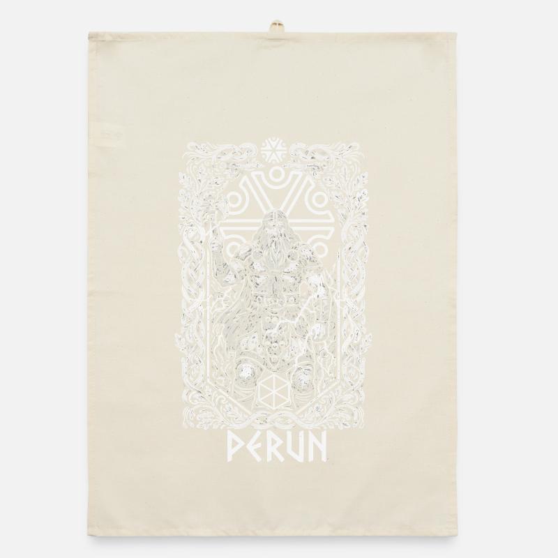 Perun Slavic Thunder God Organic dish towel