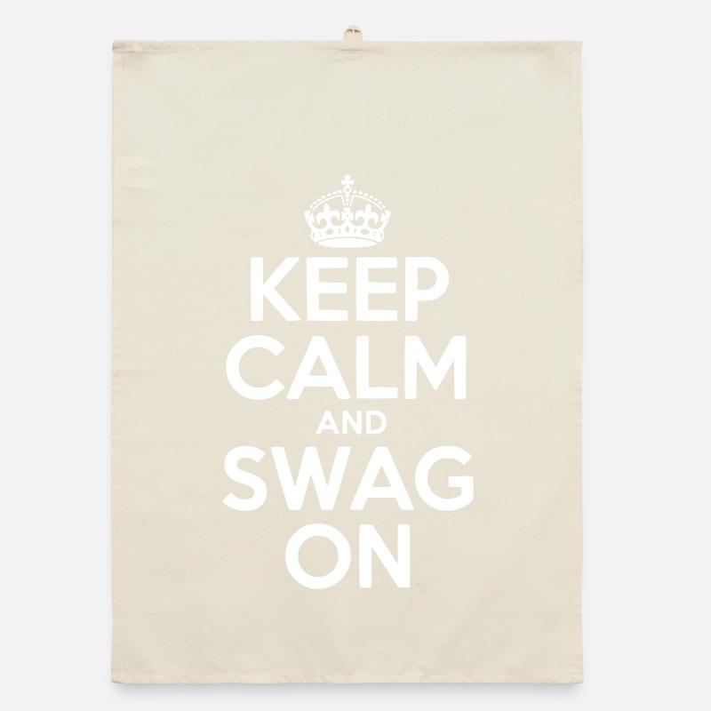 Keep Calm and Swag On Organic dish towel