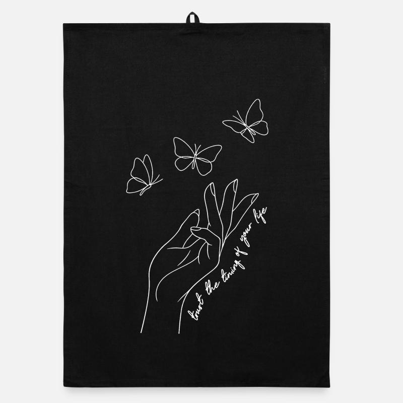 Graphique inspirant de fan papillon Torchon bio