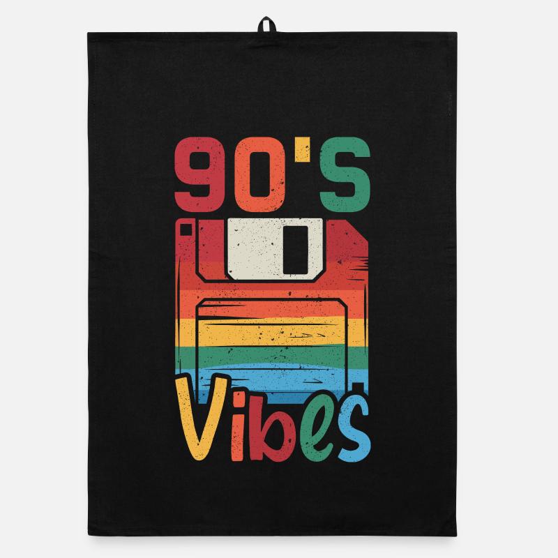 Cassette Vibes des années 90 Rétro Torchon bio