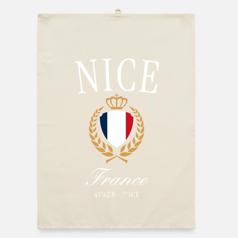 Nizza Frankreich Wappen Krone – Reise Souvenir Organic Geschirrtuch