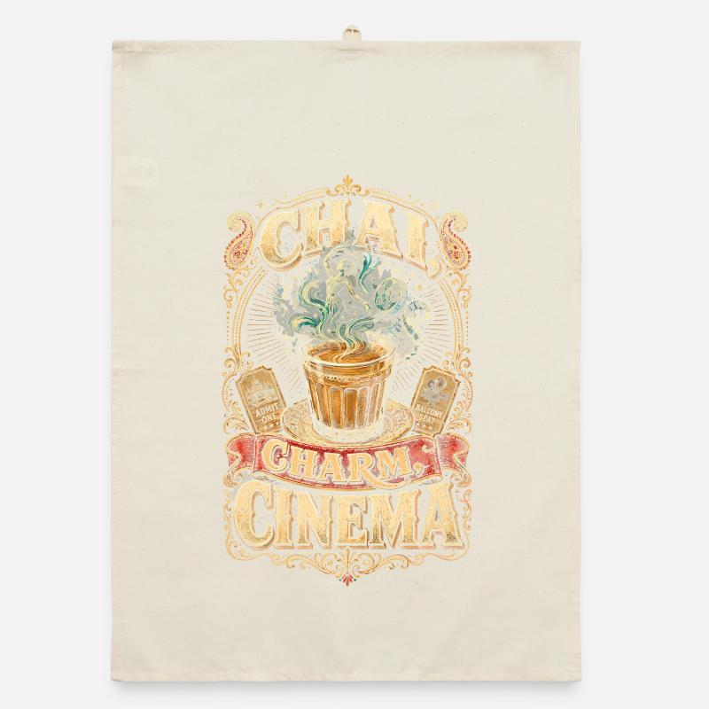 Bollywood Chai Charm Cinema Organic dish towel