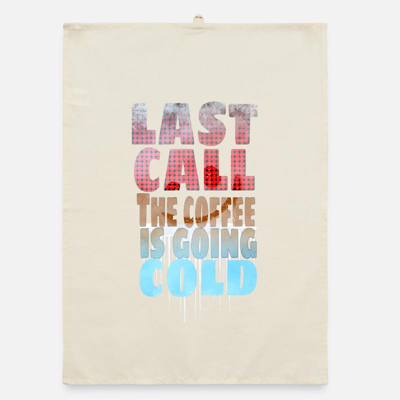 Kaffee Spruch - Dernier appel Torchon bio