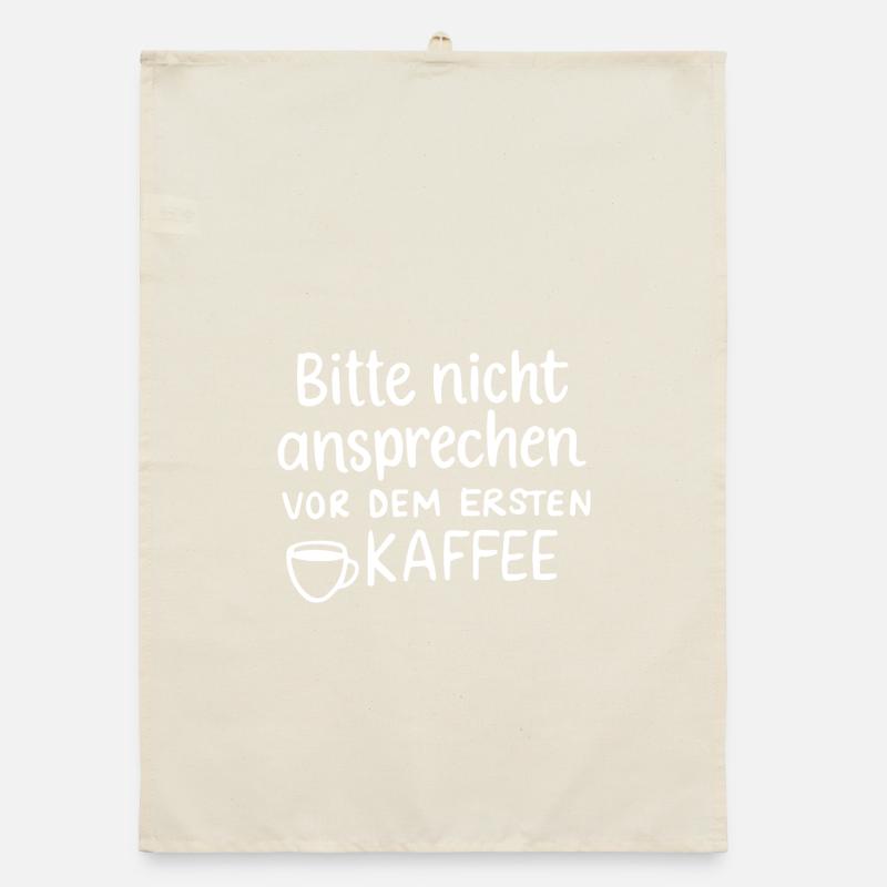 Kein Smalltalk vor dem ersten Kaffee Geschenk Organic Geschirrtuch