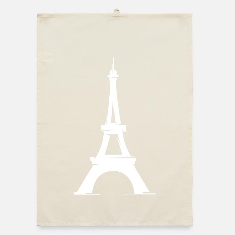 Paris Eiffelturm Symbol Frankreich Illustration Organic Geschirrtuch