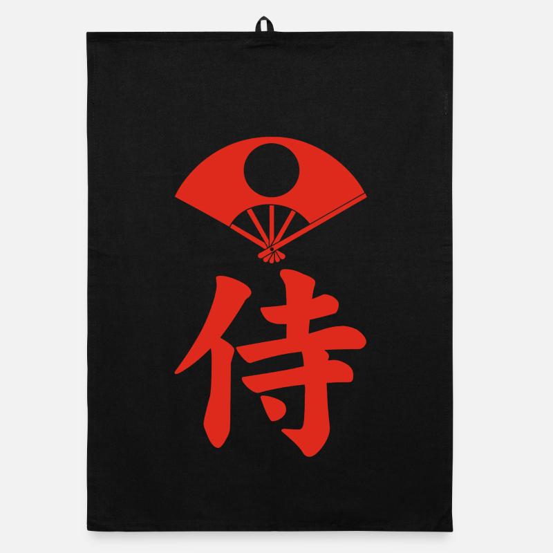 Samurai-Emblem des Satake-Clans (rot) Organic Geschirrtuch