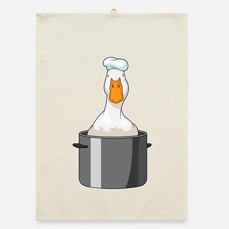 Cuisinier canard Cuit Cuisson de la marmite Torchon bio