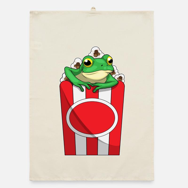 Frosch Popcorn Organic Geschirrtuch