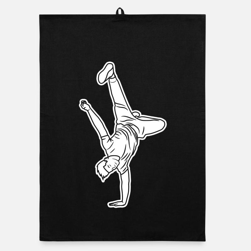 B Boy Sketch Organic dish towel